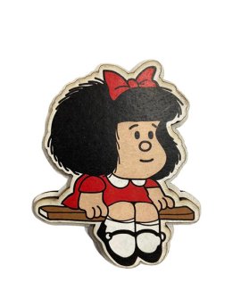 L - IMÁN MADERA SILUETA MAFALDA