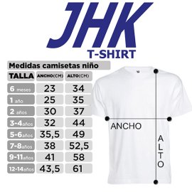 MEDIDAS DE NUESTRAS CAMISETAS DE NIÑO